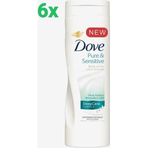 Dove Bodylotion Pure & Sensitive zonder parfum 6x400 mL