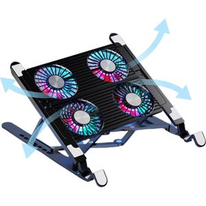 Bovista Laptop Cooler - 13 tot 17 Inch - Laptop Koeler - Cooling Pad - Laptop Cooling Pad - Laptop Ventilator - Laptop Standaard Verstelbaar - Laptopverhoger - Ergonomisch