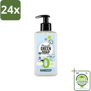 Marcel's Green Soap - Handzeep 0% - Zachte verzorging - 250 ml - Voordeelverpakking - 24 stuks - Handzeep - Biologische zeep