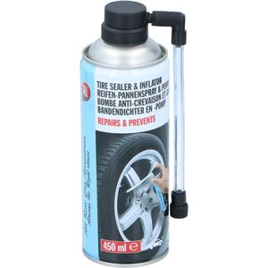 All Ride - Bandenreparatie 450ml & pomp - Autoband - Roestvrij Staal 18/0 (Rvs 18/0)