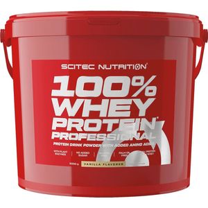 Scitec Nutrition - 100% Whey Protein Professional (Vanilla - 5000 gram) - Eiwitshake - Eiwitpoeder - Eiwitten - Proteine poeder