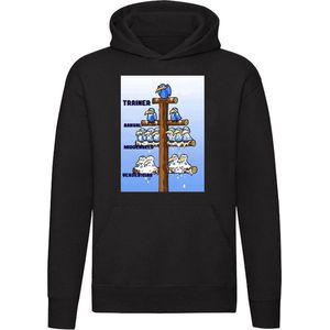 Schijt vogels Hoodie - sport - trainer - voetbal - hockey - speler - game - humor - grappig - unisex - trui - sweater - capuchon