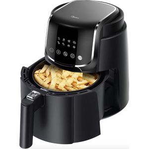 J&R Airfryer - Olievrije airfryer - Heteluchtfriteuse - Bakken - Roosteren - Grillen - Ontdooien - 35-200 ° C - Zwart
