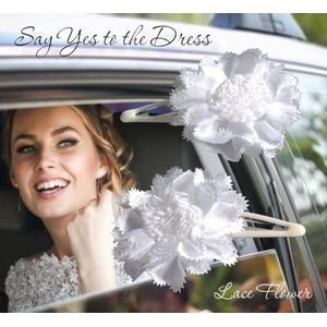 SYTTD - Cliq Claq haarspeldjes met stoffen bloem - wit - 6 stuks - volwassenen jeugd kinderen - dames meisjes - casual feest bruiloft communie