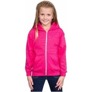 Hooded sweater roze voor meisjes S (5-6 jaar)