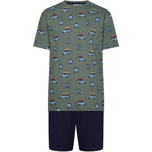 Pastunette Shortama Adventure - Katoen - Groen/Blauw - Maat XXL