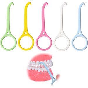 Prothesentrekker - 5 stuks - uitlijnverwijderingsgereedschap - verwijderaar voor onzichtbare beugels - onzichtbare tandverwijdering - prothesenverwijderaar - mondverzorging - orthodontische hulpmiddelen