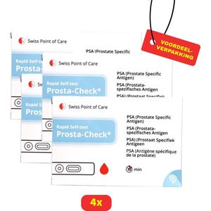 Swiss Point of Care - Prosta-Check (PSA) prostaat zelftest - 4x1 voordeelverpakking