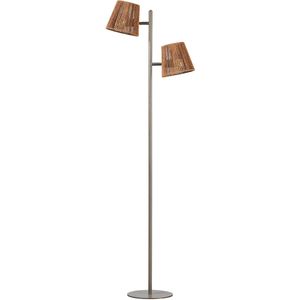 ETH - Daan Vloerlamp - Bruin - Riet - 2xE27 Fitting