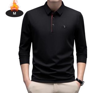 Livano Poloshirt Heren - T-Shirt Heren - Shirt - Overhemd - Polo Shirt Lange Mouwen - Legergroen - S