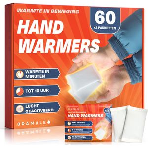 BRAMBLE - 120 Handwarmers (60 Packs) - Handschoenen Warmte Pads Zak Warmers Met 8 Uur Werktijd