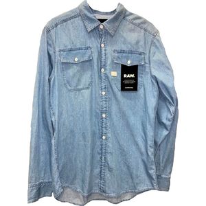 G-Star Raw Overhemd - Light Denim - Maat M
