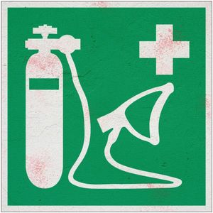 Zuurstoffles bord – E028 - Sign Again - 10 x 10 cm