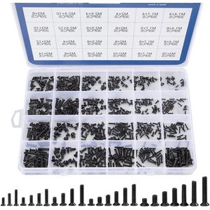 Laptop Schroevenset 650 stuks - Koolstofstalen PC-schroeven voor Harde Schijf, Moederbord, Ventilator en meer