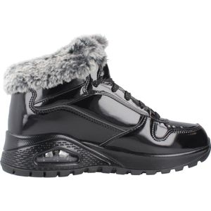 Skechers - Uno Rugged - Veterboots - Zwart - Dames - Leer