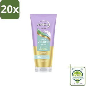 20 x Andrélon – Haarmasker WOW – Kokos Volume Boost – 180 ml - Grootverpakking - Volume Boost Haar - Fijn Haar Verzorging - Luchtig Haar - Haarmasker 1 Minuut - Kokos Volume