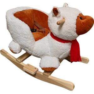 Schommelstoel - Schaap - Kinderen - Kind - Met geluid - Speelplezier - Kinderspeelgoed - Zacht - Degelijk - Veiligheidsgordel