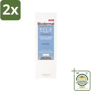 Biodermal P-CL-E Herstellende Bodycrème 200 gr - Voordeelverpakking - 2 stuks - Herstelende bodycrème - Droge huid