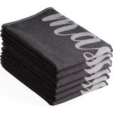 DoubleDry - Luxe Theedoeken Set - 6 Stuks - Katoen - Grijs