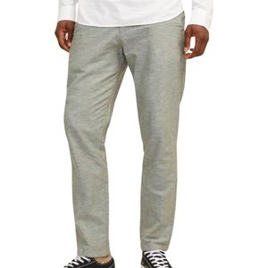 JACK & JONES Ace Summer Linen Blend Pant relaxed fit - heren chino - olijfgroen melange - Maat: 29