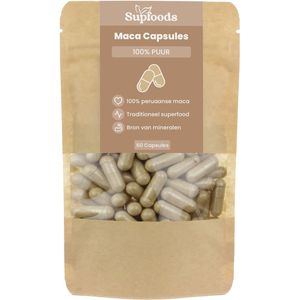 Maca Capsules 100% Puur - 60 Capsules - Maca wordt Traditioneel Gebruikt voor Energie en Vitaliteit - Rijke Bron van voedingsstoffen en mineralen - Ideaal voor Dagelijks Gebruik met 500mg per Maca Poeder Capsule