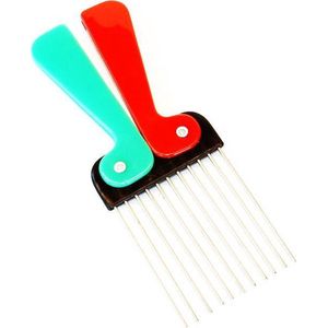 Rojafit Afrokam - Retro-Seventies - Opvouwbaar - 18 x 7 cm. Rood-Groen