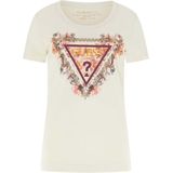 Guess - T-shirt - Beige - Korte Mouwen - Ronde Hals
