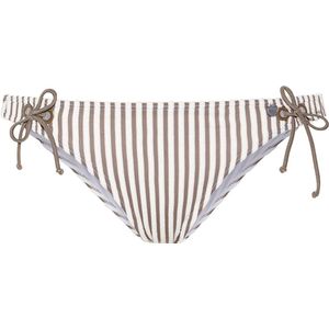 Beachlife bikinibroekje tie Taupe Striped maat 34