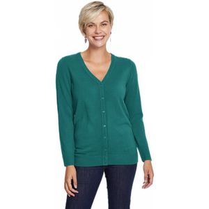 Halflang vest met knopen in zacht breisel