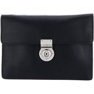 LEONHARD HEYDEN Leren Polstas Tradition Mens Bag Black Zwart