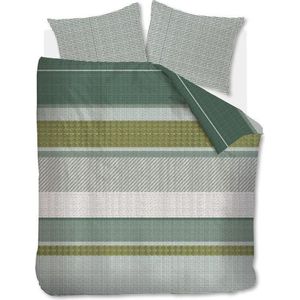 Beddinghouse Webbing Dekbedovertrek - Tweepersoons - 200x200/220 cm - Grijs Groen