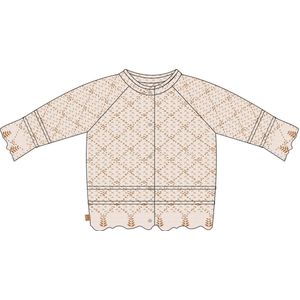 Frogs and Dogs - Cardigan Lurex Goud | Sheer Pink - Katoen - Maat 80