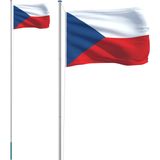 vidaXL-Vlag-met-vlaggenmast-Tsjechië-6,23-m-aluminium