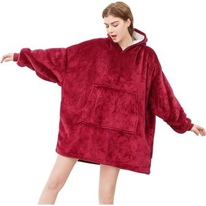 Oversized hoodie sweatshirt deken XL - super warme sherpa hoodie voor volwassenen en kinderen