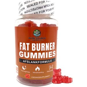 Pure Source - Fat Burner Gummy - Afvallen & Metabolisme Booster - Thermogeen & Hongerremmer - Natuurlijke Watermeloensmaak - Vegan - 60 Gummies