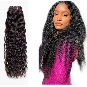 Frazimashop - Hairextention- Braziliaans Remy weave- Hair-28 inches- Haarstuks- Water Diep Golf- 1Stuks Bundel- 1B- Haarextenties- Human Hair