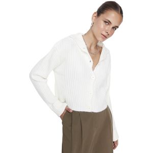 Trendyol Bordeauxrood Cropped Vest Met Hoge Hals En Zachte Structuur Twoaw22Hi0174