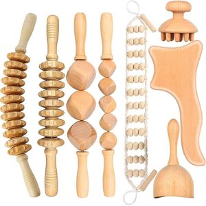 Lexium Maderotherapie set - Madero - Massage roller - Houttherapie - Anti-cellulitis - Maderotherapie set massage - Massage hout