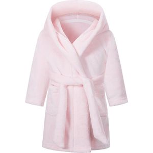 Badjassen voor meisjes - Warme effen winterbadjassen - Vlamvertragende stof - Flanellen badjassen voor kinderen - Dubbelzijdige fleece badjassen met capuchon en zakken - Badjassen met capuchon voor jongens - Pyjamacadeaus - Huiskleding - 110#