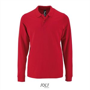 SOL'S Men´s Long-Sleeve Piqué Polo Shirt Perfect L02087 - Red - S