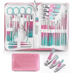 Sander Shop Manicure Set 30 In 1 Pedicure Kit Nail Clippers Set Manicure Kit Professional Stainless Steel Nail Kit For Women Men-Rainbow