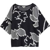 Tom Tailor - Loose Fit - Damespullover - Puur Katoen - All-over Motief - Bloemen