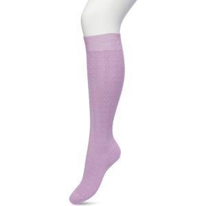 Bonnie Doon Bio Kabel Kniekousen Dames Lila maat 36/42 - Klassiek Kabel patroon - Biologisch Katoen - Ultiem comfort - Classic Cable Knee High - OEKO-TEX - Gladde Naden - Duurzaam Huidvriendelijk Bio Katoen - Licht Paars - Lavender Mist - BP211507.14