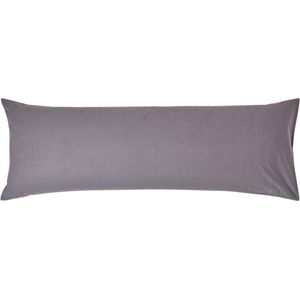 Homescapes - Kussensloop - Donkergrijs - 50x140 cm - 100% Egyptisch Perkal Katoen - 200 TC
