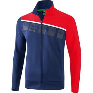 Erima 5-C Presentatiejack Kinderen - New Navy / Rood / Wit | Maat: 164