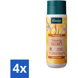 4 x Kneipp - Doucheolie - Beauty Secret - 200 ml - Doucheolie - Huidverzorging - Argan Olie - Marula Olie - Wonderboom Olie