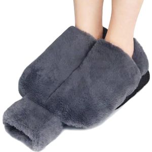 1 stuk Voetwarmer zonder stroom- ontworpen voor warmte- en warmtetherapie - kruik met warm en koud water - warme voetkussentjes -warmwaterkruik voor voeten- 31*38cm - voor dagelijkse voetwarmte en pijnverlichting - grijs