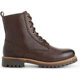 Travelin - Kvaloya - Veterboots - Donkerbruin - Leer