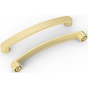 JGS ® Elegante Set van 10 Handgrepen voor Meubels en Keukenkasten, Messing Afwerking