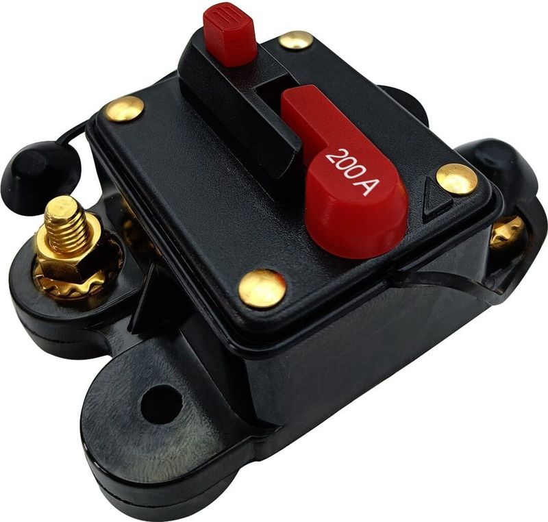 ProRide Automatische Zekering 200A - 12V/48V DC - Spatwaterdicht - Stroomonderbreker voor Voertuigen en Boten